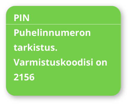 Puhelinnumeron verifiointi